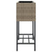 Jardiniere de grădină cu raft 2 buc. gri 70x28x70cm poliratan - WALTI WALTI