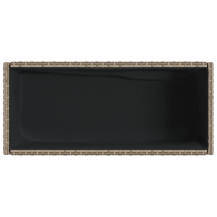 Jardiniere de grădină cu raft 2 buc. gri 70x28x70cm poliratan - WALTI WALTI