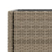Jardiniere de grădină cu raft 2 buc. gri 70x28x70cm poliratan - WALTI WALTI