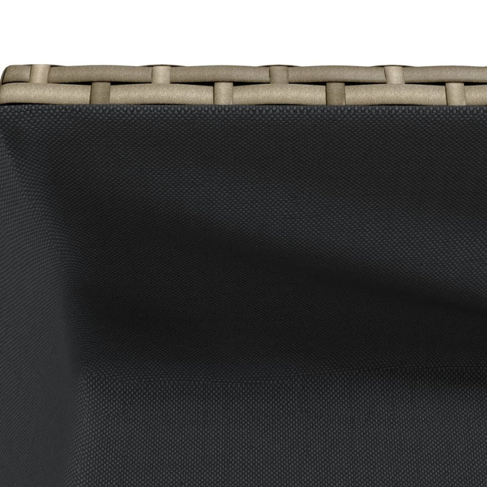 Jardiniere de grădină cu raft 2 buc. gri 70x28x70cm poliratan - WALTI WALTI