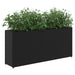 Jardiniere grădină 2 ghivece 2 buc. negru 90x20x40 cm poliratan - WALTI WALTI