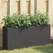 Jardiniere grădină 2 ghivece 2 buc. negru 90x20x40 cm poliratan - WALTI WALTI