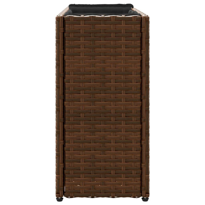 Jardiniere grădină 2 ghivece 2 buc. maro, 90x20x40 cm poliratan - WALTI WALTI