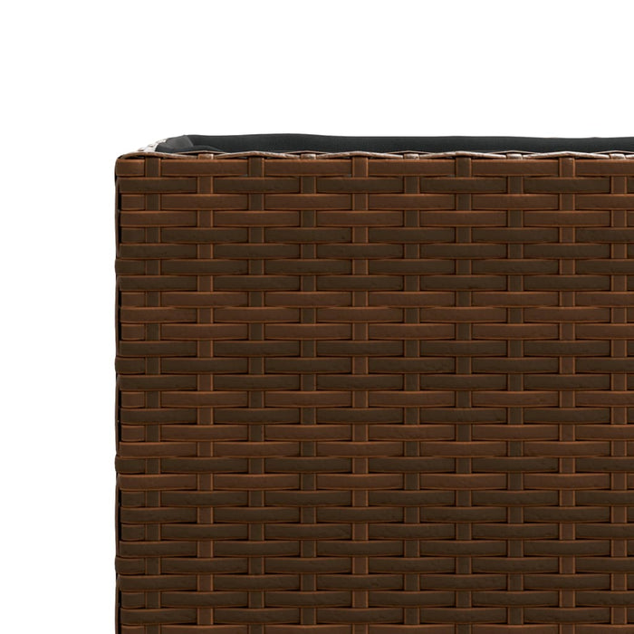 Jardiniere grădină 2 ghivece 2 buc. maro, 90x20x40 cm poliratan - WALTI WALTI