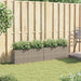Jardiniere grădină cu 2 ghivece 2 buc. gri 90x20x40cm poliratan - WALTI WALTI