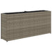 Jardiniere grădină cu 2 ghivece 2 buc. gri 90x20x40cm poliratan - WALTI WALTI