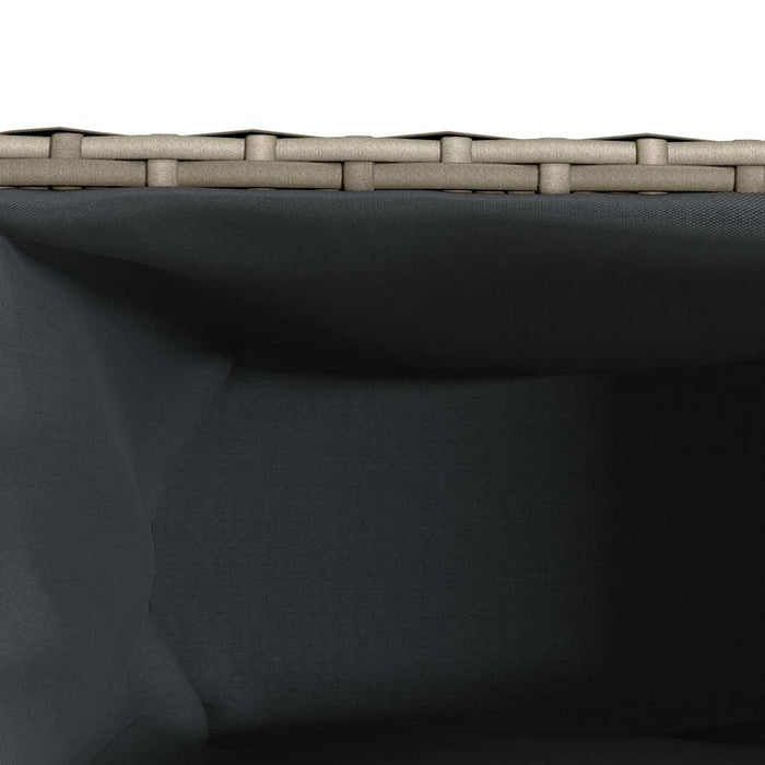 Jardiniere grădină cu 2 ghivece 2 buc. gri 90x20x40cm poliratan - WALTI WALTI