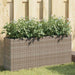 Jardiniere grădină cu 2 ghivece 2 buc. gri 90x20x40cm poliratan - WALTI WALTI