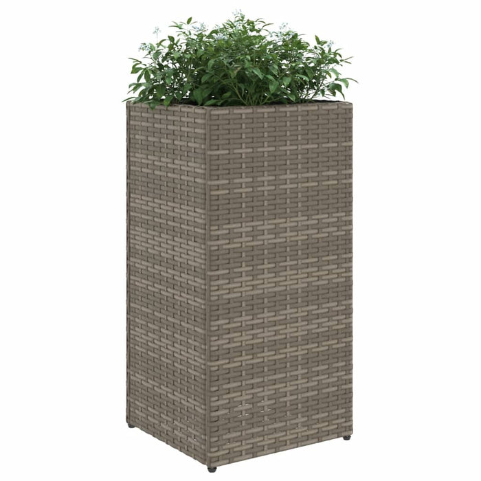 Jardiniere de grădină, 2 buc., gri, 30x30x60 cm, poliratan - WALTI WALTI
