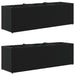 Jardiniere grădină 3 ghivece 2 buc. negru 105x30x32cm poliratan - WALTI WALTI