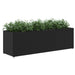 Jardiniere grădină 3 ghivece 2 buc. negru 105x30x32cm poliratan - WALTI WALTI