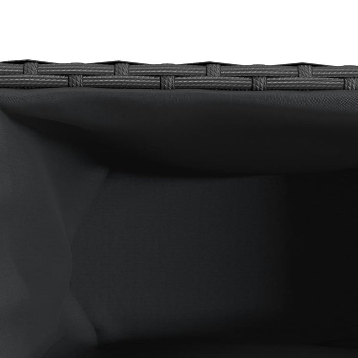 Jardiniere grădină 3 ghivece 2 buc. negru 105x30x32cm poliratan - WALTI WALTI
