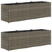 Jardiniere grădină 3 ghivece 2 buc. gri 105x30x32cm poliratan - WALTI WALTI