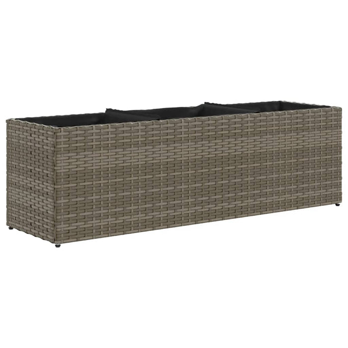 Jardiniere grădină 3 ghivece 2 buc. gri 105x30x32cm poliratan - WALTI WALTI