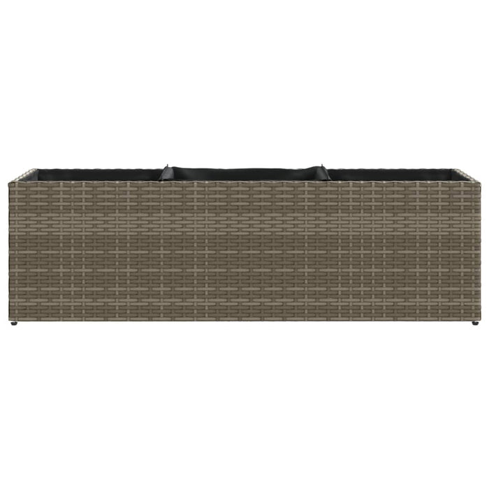 Jardiniere grădină 3 ghivece 2 buc. gri 105x30x32cm poliratan - WALTI WALTI
