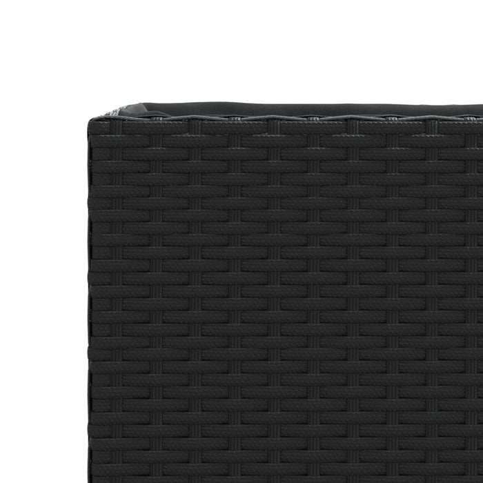 Jardiniere grădină cu roți 2 buc. negru 107x32x38 cm poliratan - WALTI WALTI