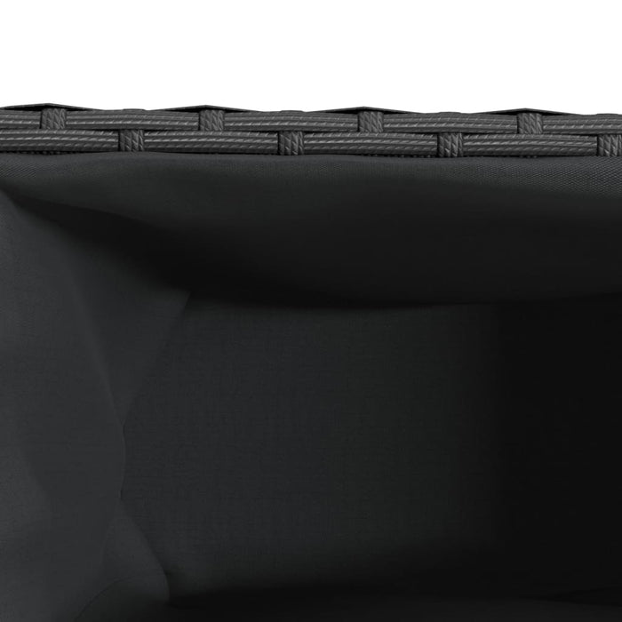 Jardiniere grădină cu roți 2 buc. negru 107x32x38 cm poliratan - WALTI WALTI