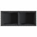 Jardiniere grădină 2 ghivece 2 buc. negru 72x30x32 cm poliratan - WALTI WALTI