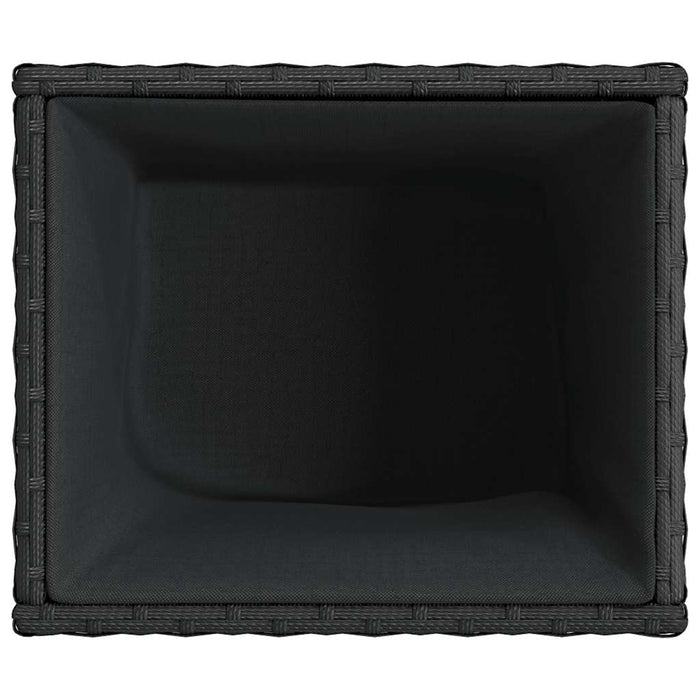 Jardiniere grădină, 2 buc., negru, 36x30x32 cm, poliratan - WALTI WALTI