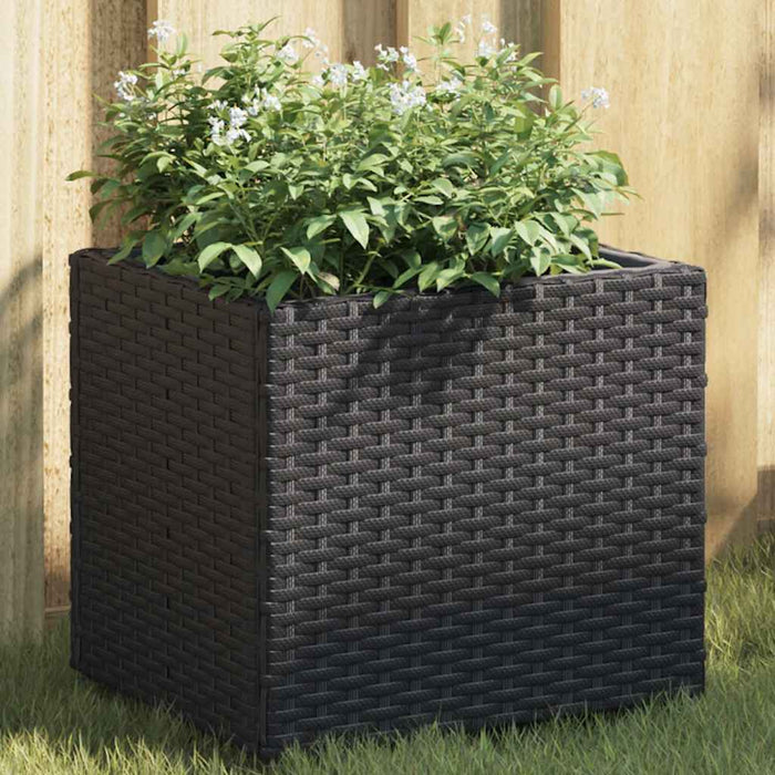 Jardiniere grădină, 2 buc., negru, 36x30x32 cm, poliratan - WALTI WALTI