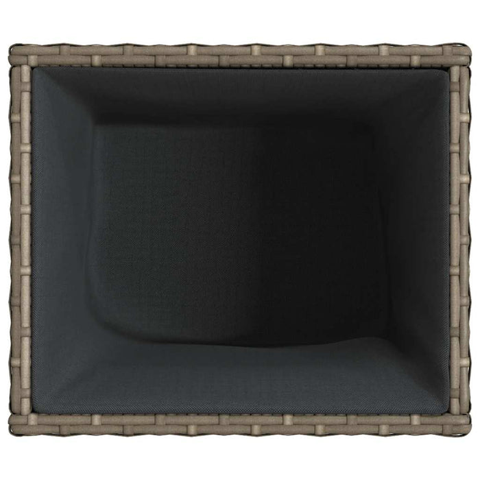 Jardiniere de grădină, 2 buc., gri, 36x30x32 cm, poliratan - WALTI WALTI