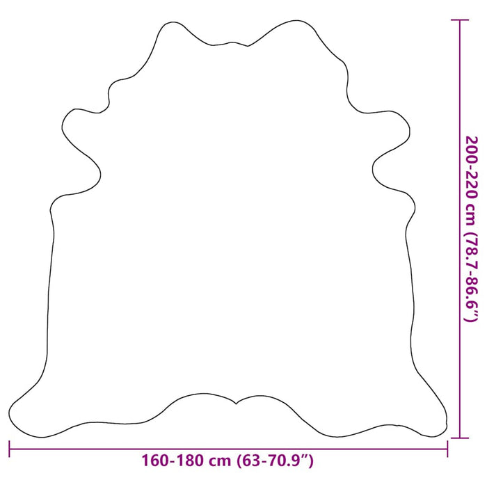 Covor, maro și alb, 180x220 cm, piele naturală de vacă - WALTI WALTI