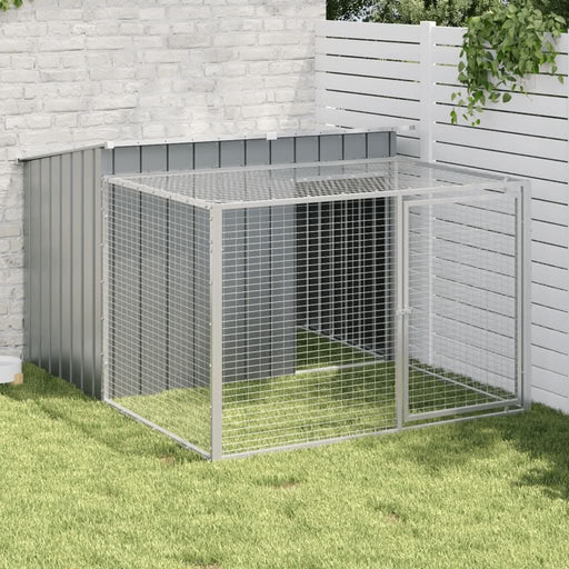 Cușcă de câini cu țarc, antracit 153x194x110 cm oțel galvanizat - WALTI WALTI