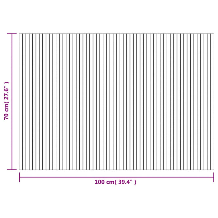 Covor dreptunghiular, negru, 70x100 cm, bambus WALTI