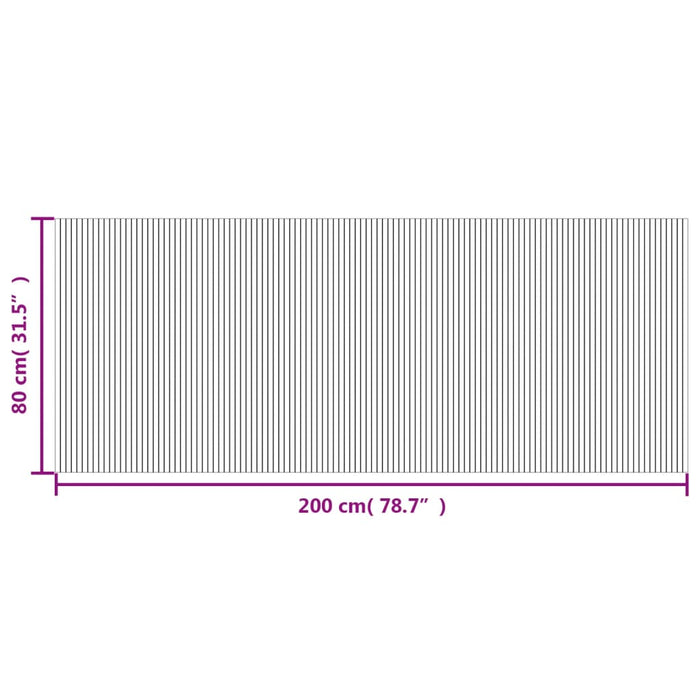 Covor dreptunghiular, natural deschis, 80x200 cm, bambus WALTI