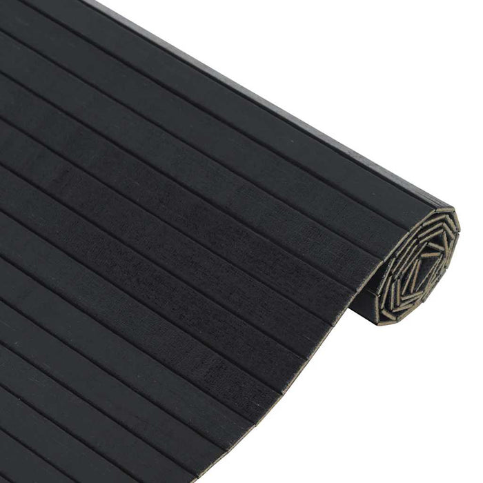 Covor dreptunghiular, negru, 100x100 cm, bambus - WALTI WALTI