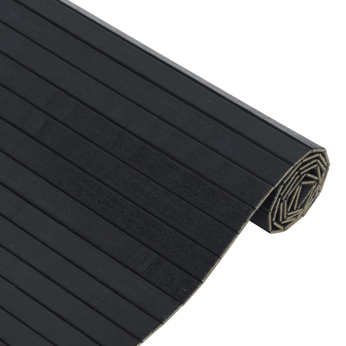 Covor dreptunghiular, negru, 100x300 cm, bambus - WALTI WALTI
