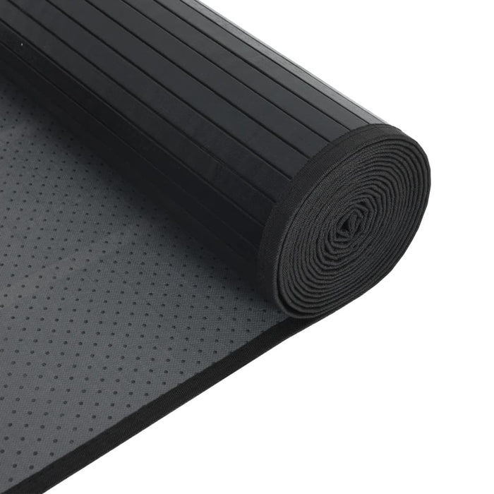 Covor dreptunghiular, negru, 60x1000 cm, bambus - WALTI WALTI