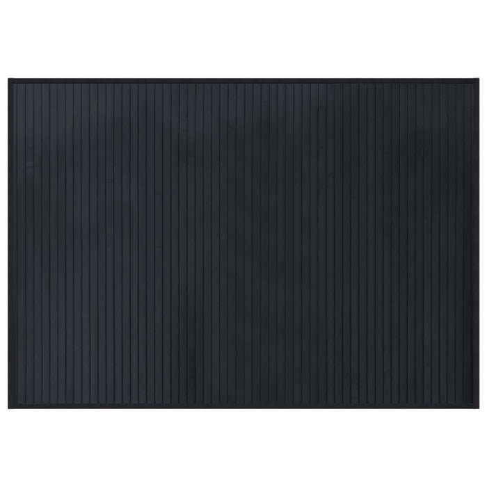 Covor dreptunghiular, negru, 70x100 cm, bambus WALTI