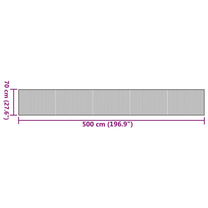 Covor dreptunghiular, gri, 70x500 cm, bambus - WALTI WALTI