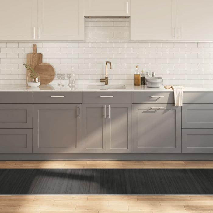 Covor dreptunghiular, gri, 70x500 cm, bambus - WALTI WALTI