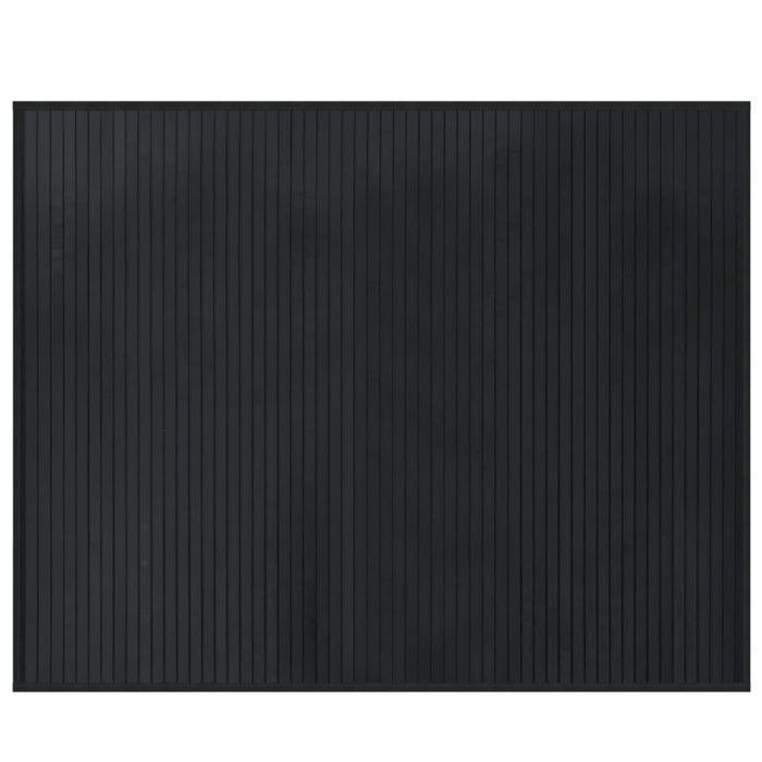 Covor dreptunghiular, negru, 80x100 cm, bambus - WALTI WALTI