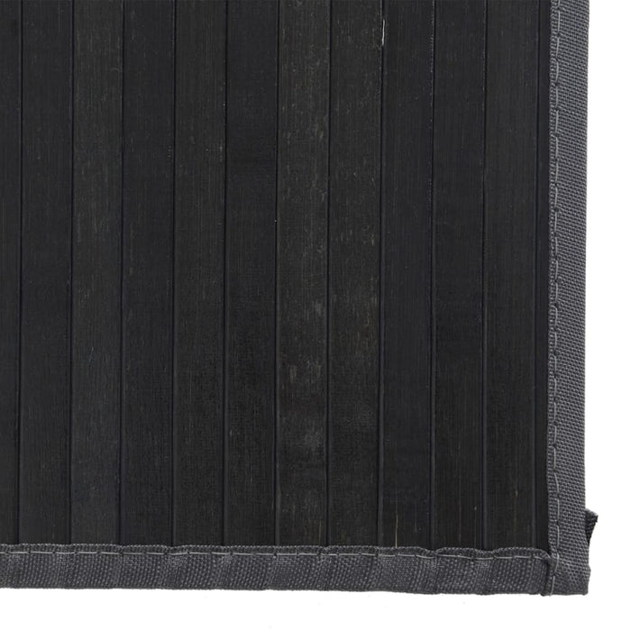 Covor dreptunghiular, negru, 80x100 cm, bambus - WALTI WALTI