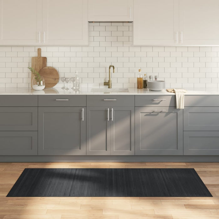 Covor dreptunghiular, gri, 80x200 cm, bambus - WALTI WALTI