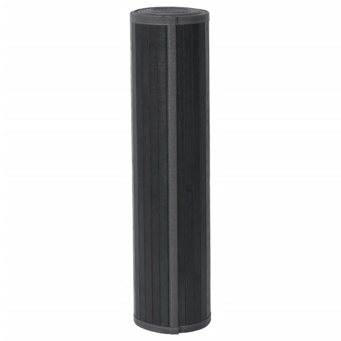 Covor dreptunghiular, gri, 80x400 cm, bambus WALTI