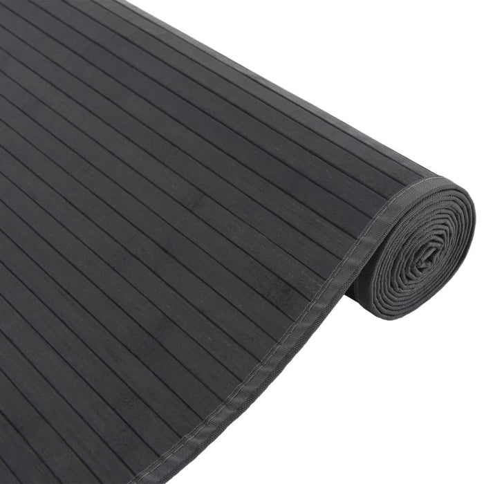 Covor dreptunghiular, gri, 80x400 cm, bambus WALTI