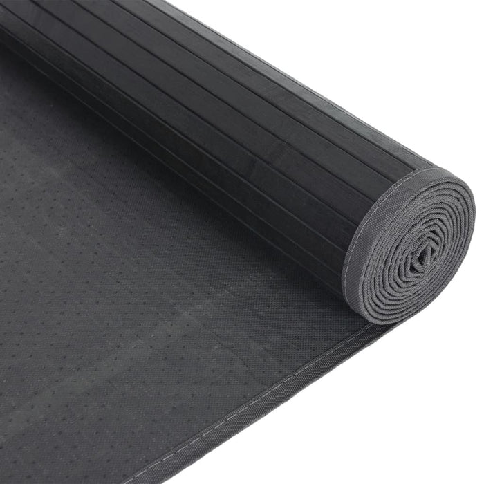 Covor dreptunghiular, gri, 80x400 cm, bambus WALTI