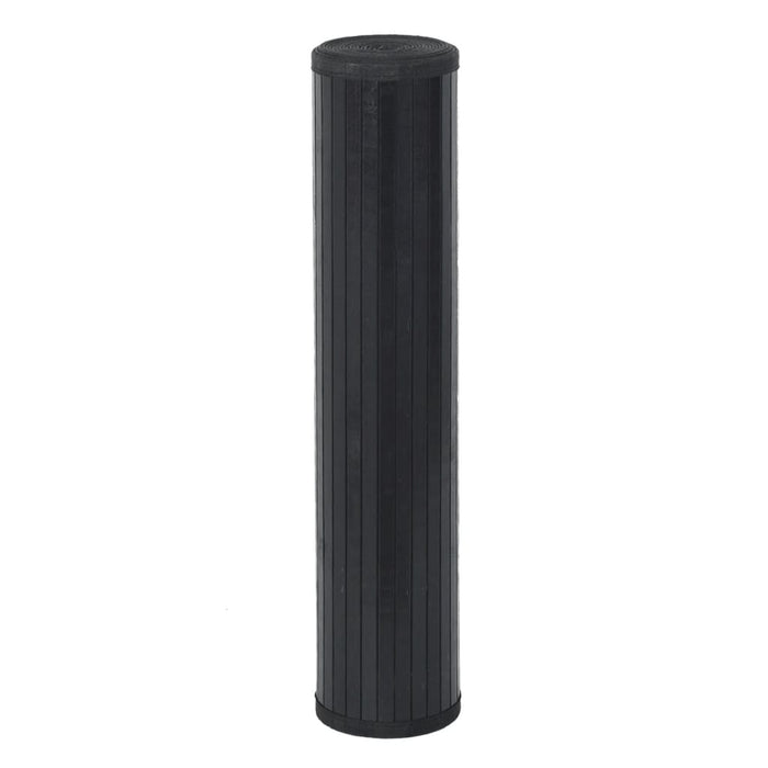 Covor dreptunghiular, negru, 100x100 cm, bambus - WALTI WALTI