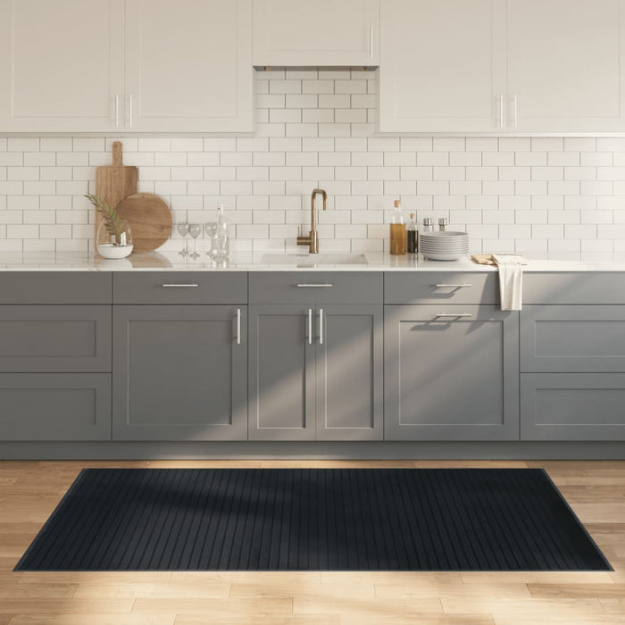 Covor dreptunghiular, gri, 100x200 cm, bambus - WALTI WALTI