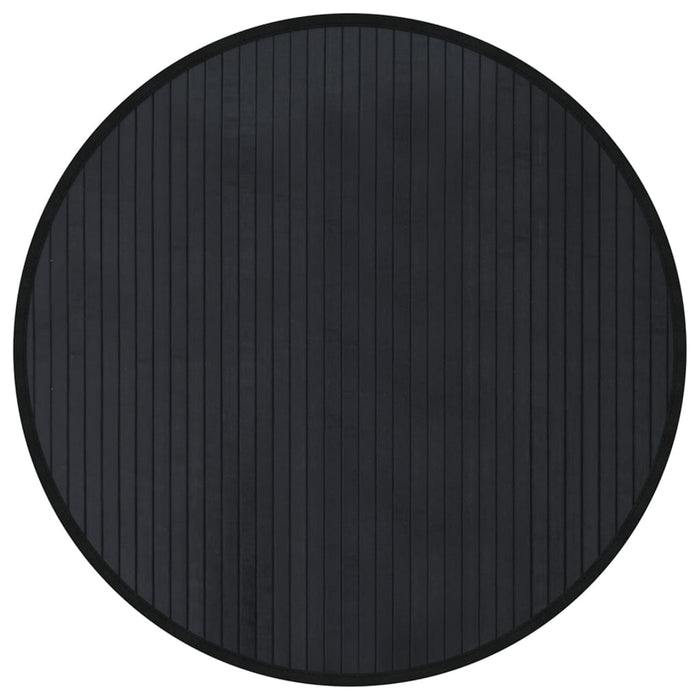 Covor rotund, negru, 60 cm, bambus WALTI