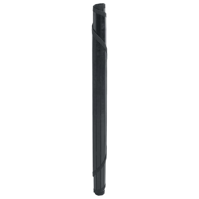 Covor rotund, negru, 60 cm, bambus WALTI