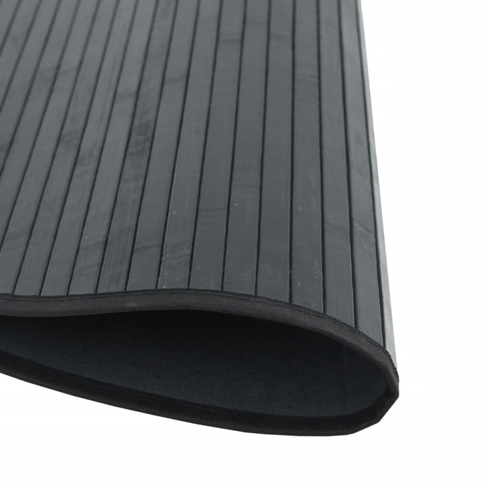 Covor rotund, negru, 60 cm, bambus WALTI