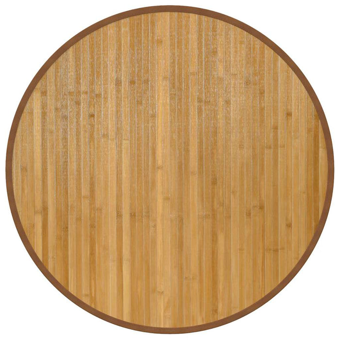 Covor rotund, negru, 80 cm, bambus - WALTI WALTI