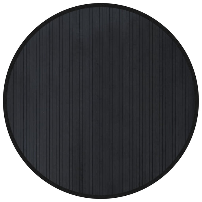 Covor rotund, negru, 100 cm, bambus - WALTI WALTI