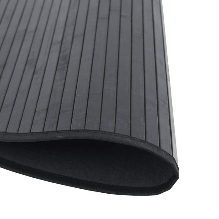 Covor rotund, negru, 100 cm, bambus - WALTI WALTI