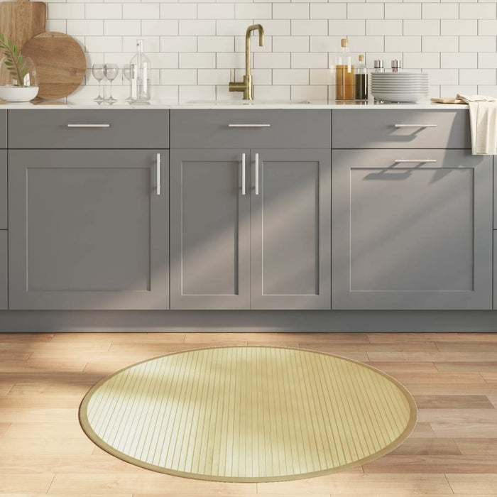 Covor rotund, natural deschis, 100 cm, bambus - WALTI WALTI